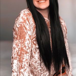 Velvet Pink Hooded Top